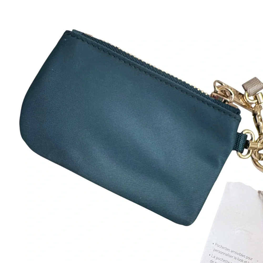 Lululemon Dual Pouch Wristlet new nwt in Warp Teal/Gold/Bone - Picture 3 of 8